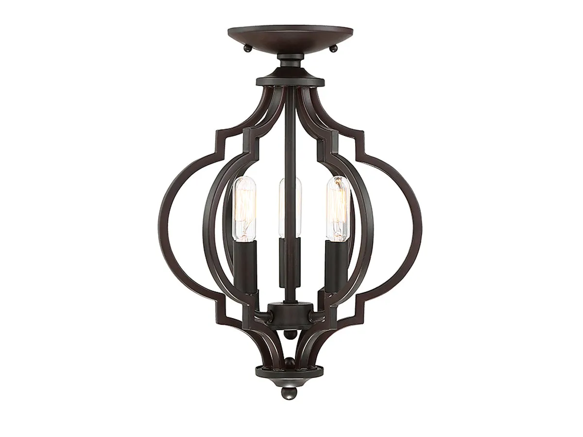 3-Light Convertible Semi-Flush or Pendant