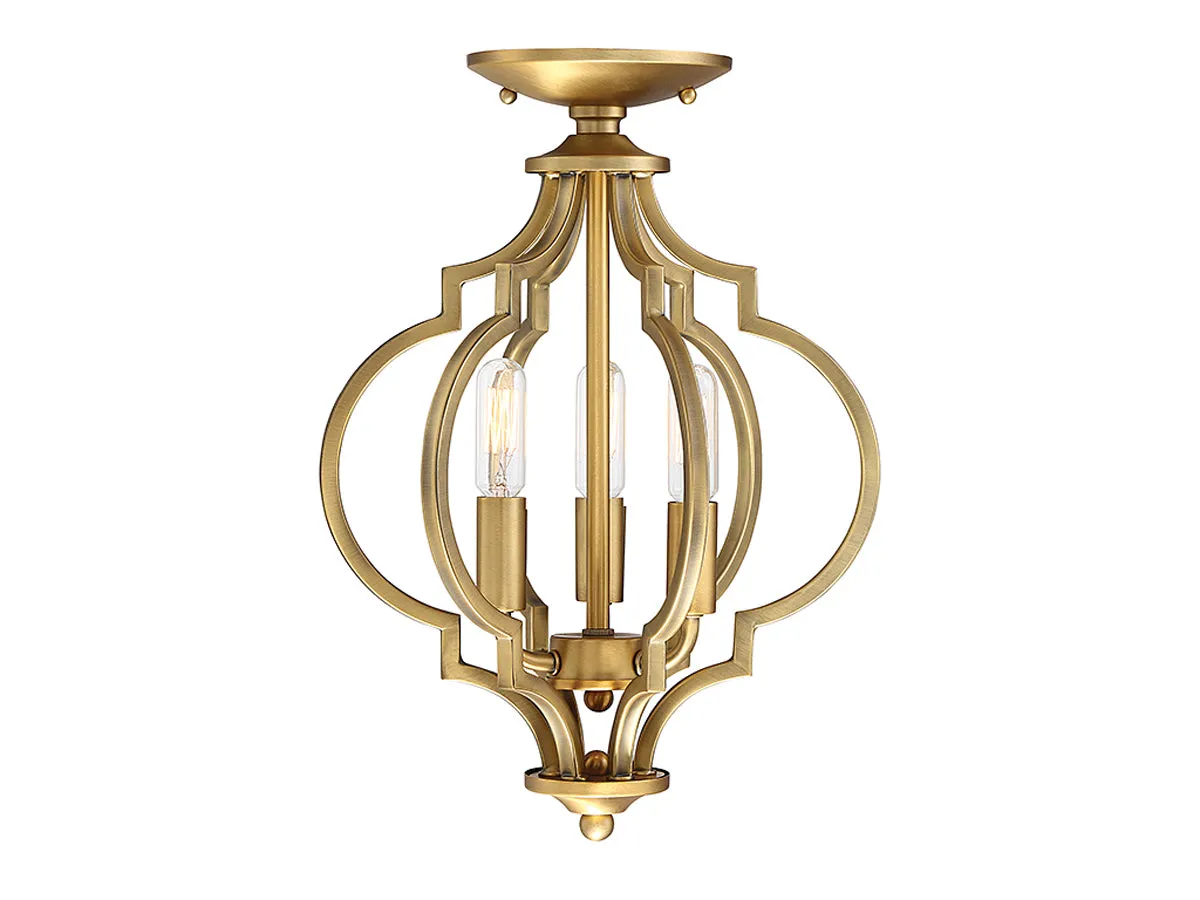 3-Light Convertible Semi-Flush or Pendant