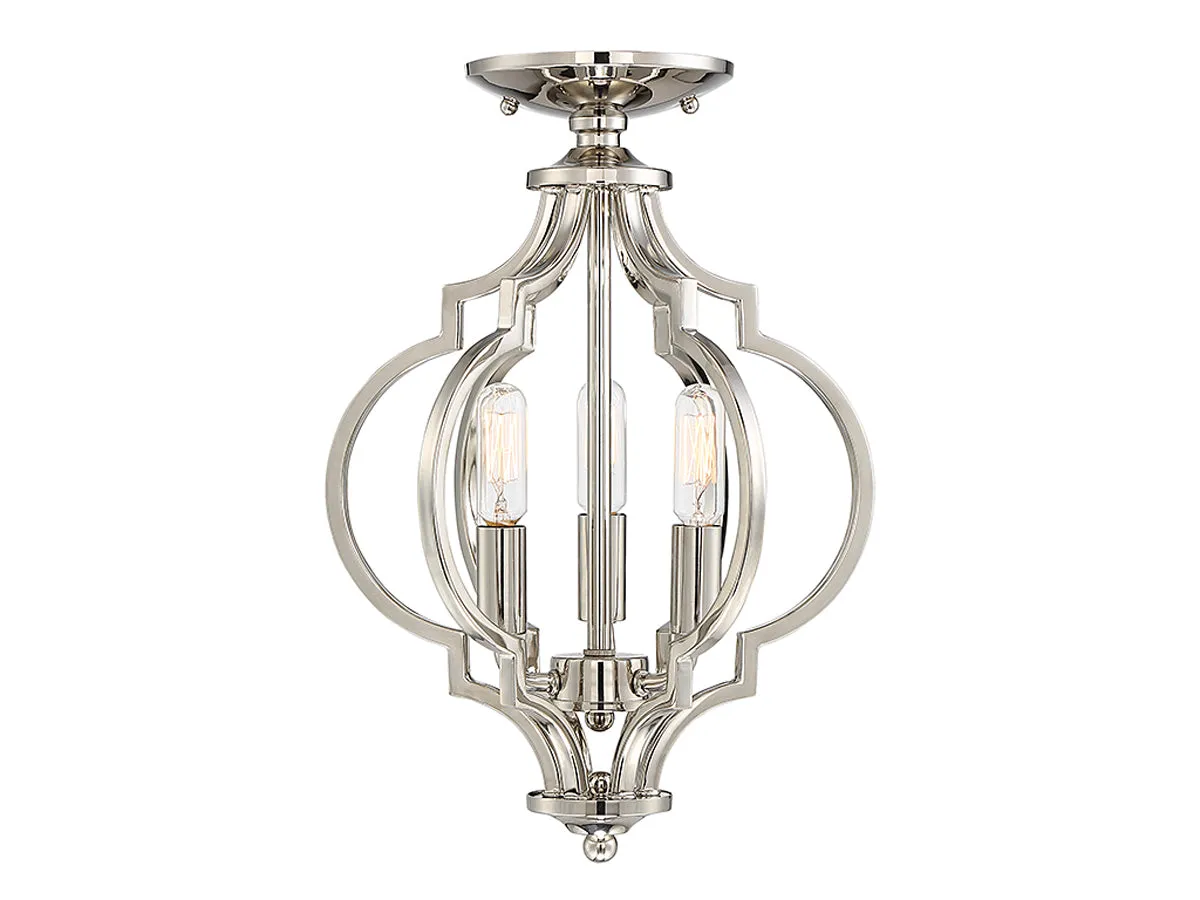 3-Light Convertible Semi-Flush or Pendant