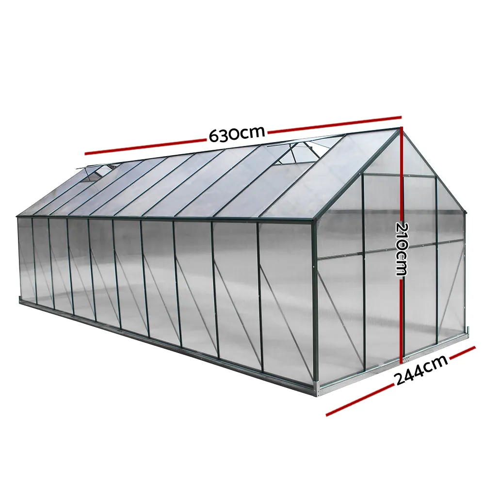 6.3M Polycarbonate Large Greenhouse by Greenfingers