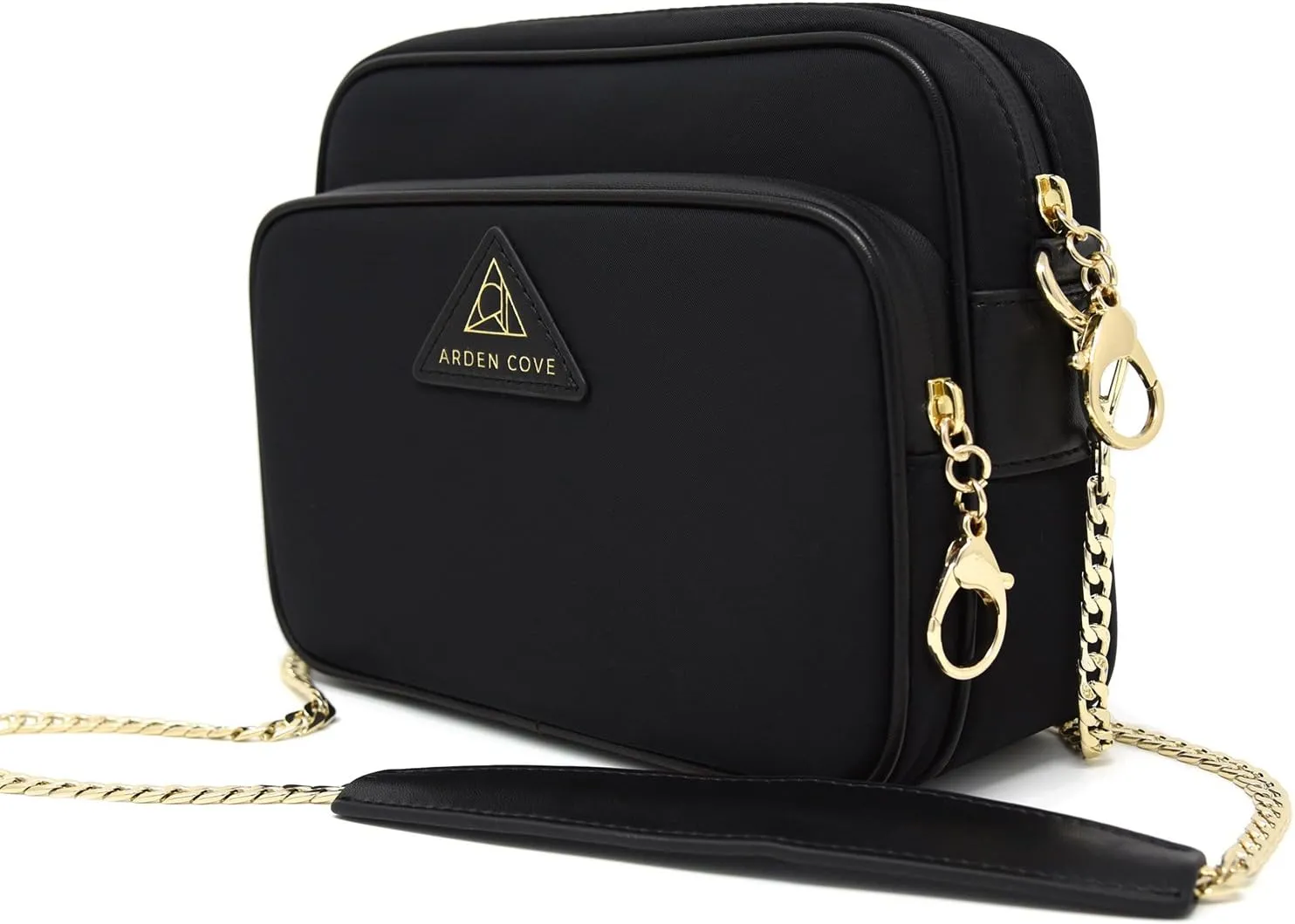 Arden Cove Full Anti-Theft Waterproof Cross-Body Bag with Slash-resistant Chain Strap w/Classic Hardware