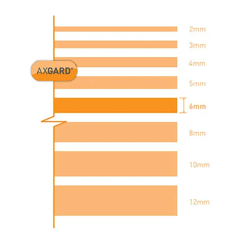 AXGARD® UV Protected Clear Solid Polycarbonate Sheets - 12mm