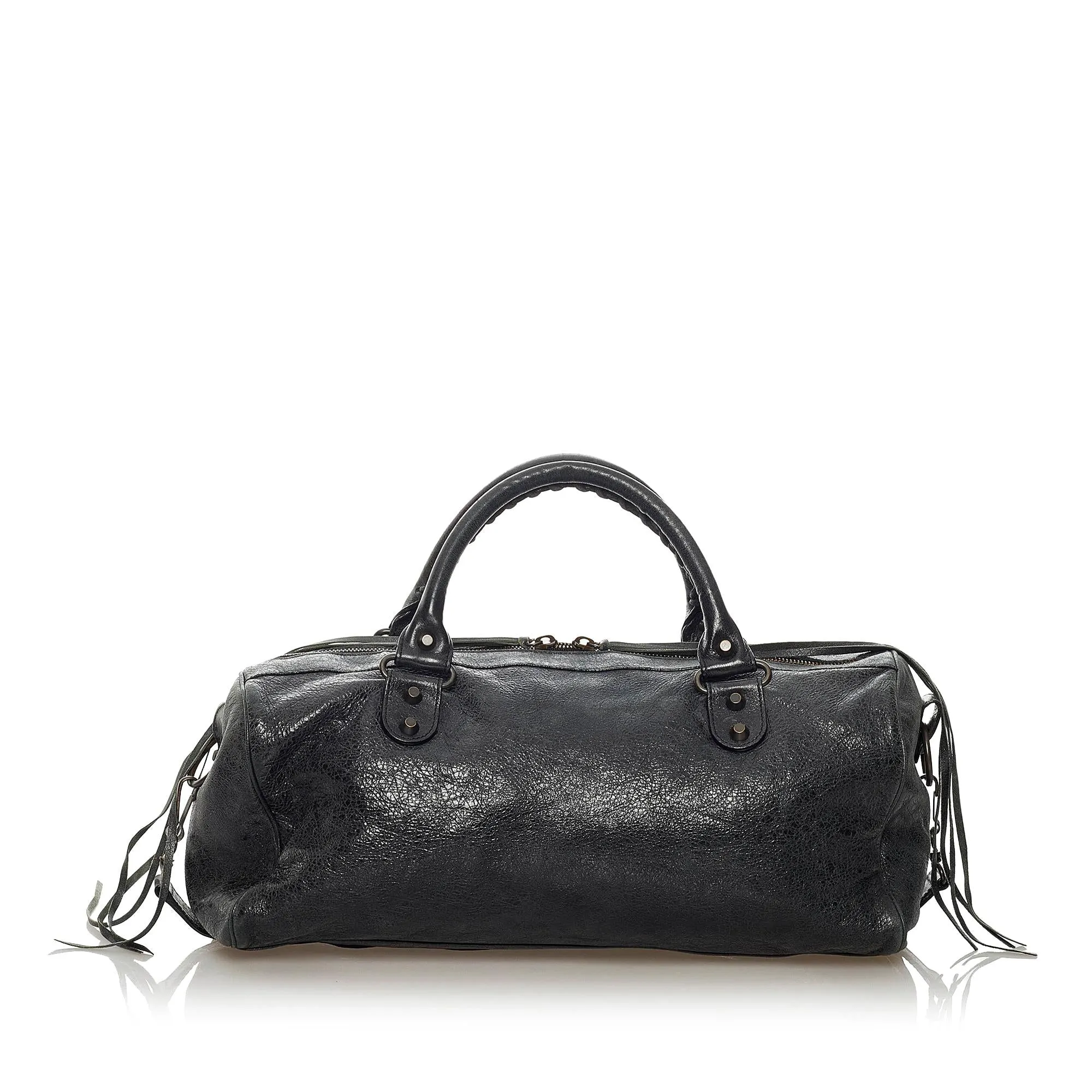 Balenciaga Motocross Classic Twiggy Leather Satchel (SHG-29211)