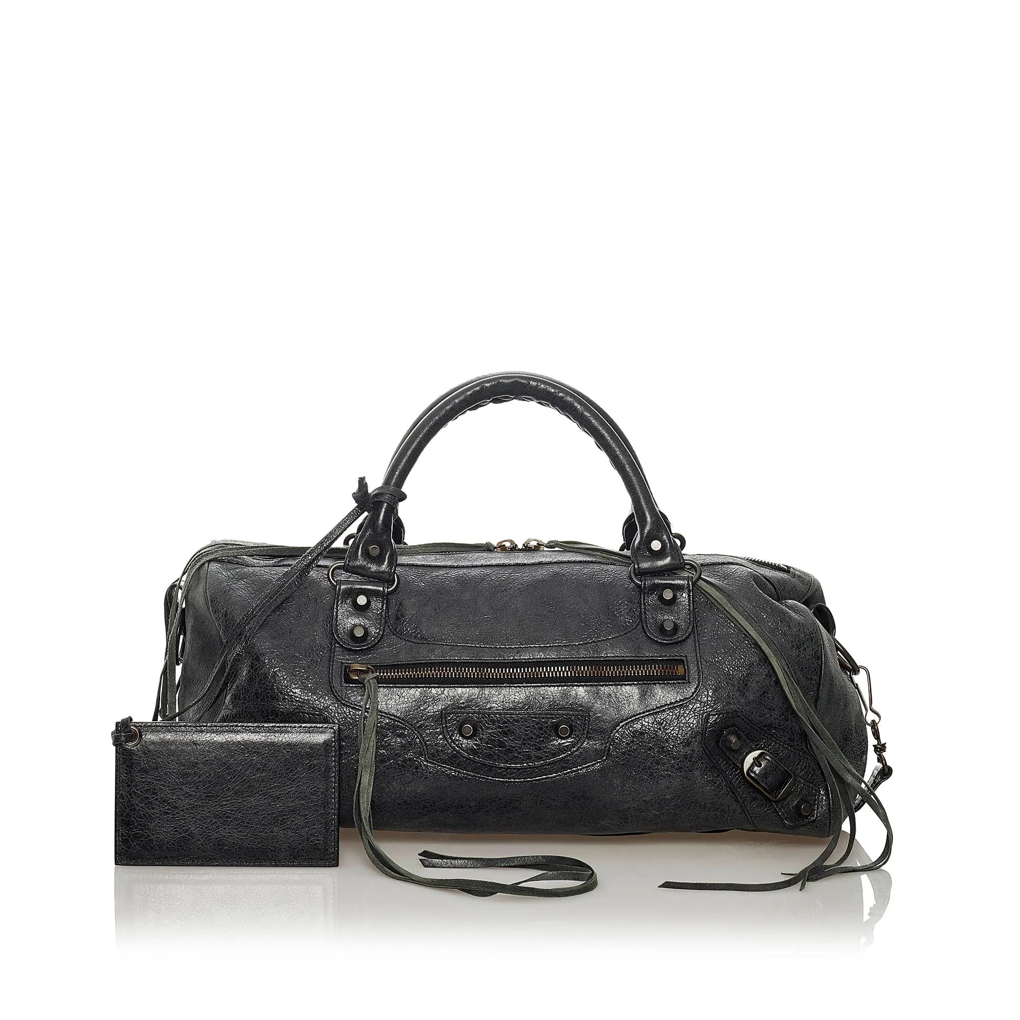 Balenciaga Motocross Classic Twiggy Leather Satchel (SHG-29211)