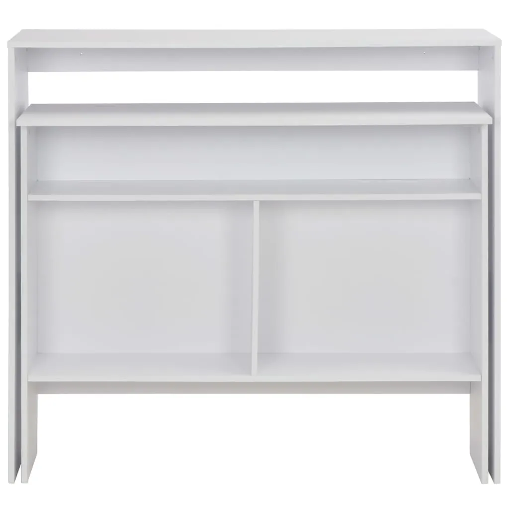 Bar Table with 2 Table Tops White 130x40x120 cm