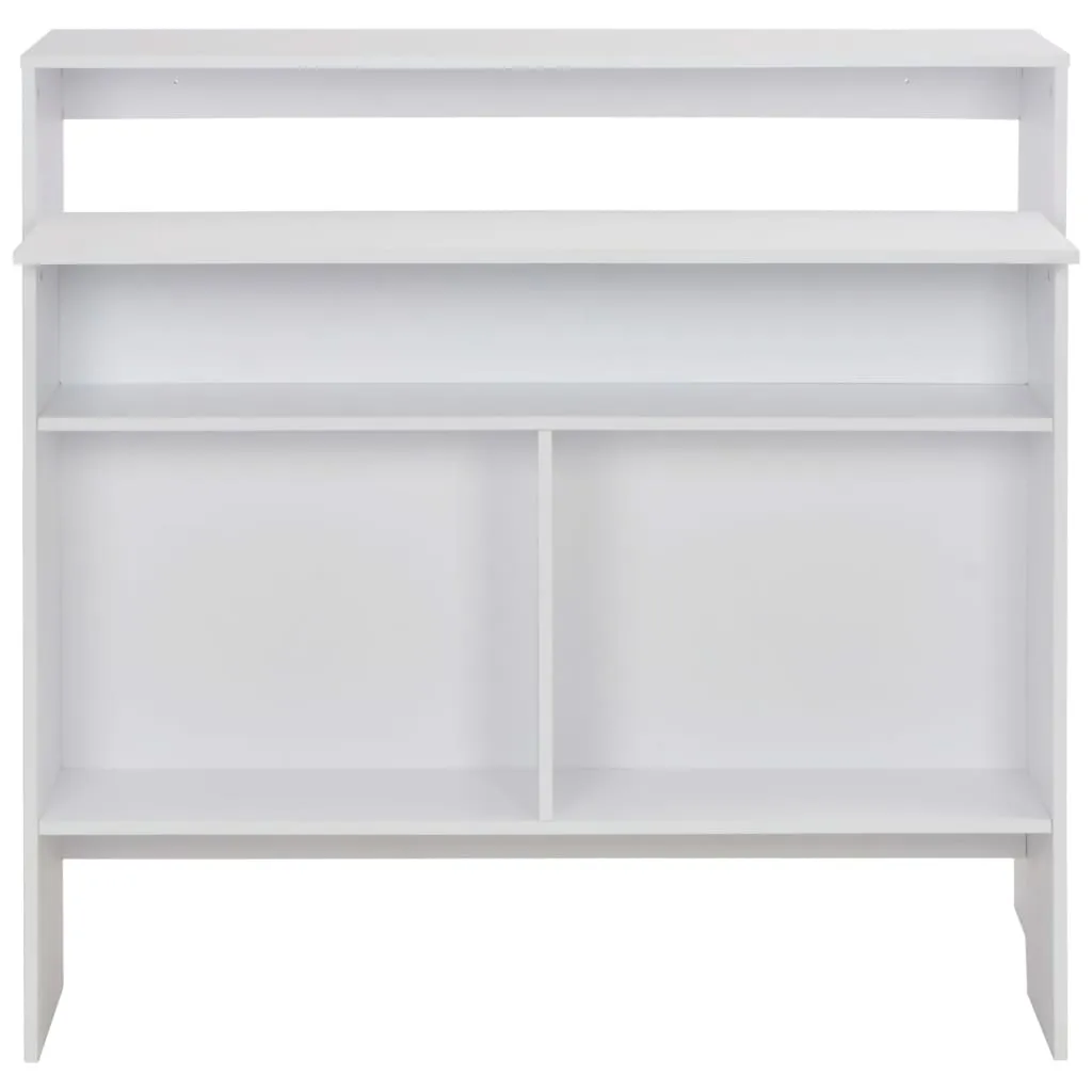 Bar Table with 2 Table Tops White 130x40x120 cm