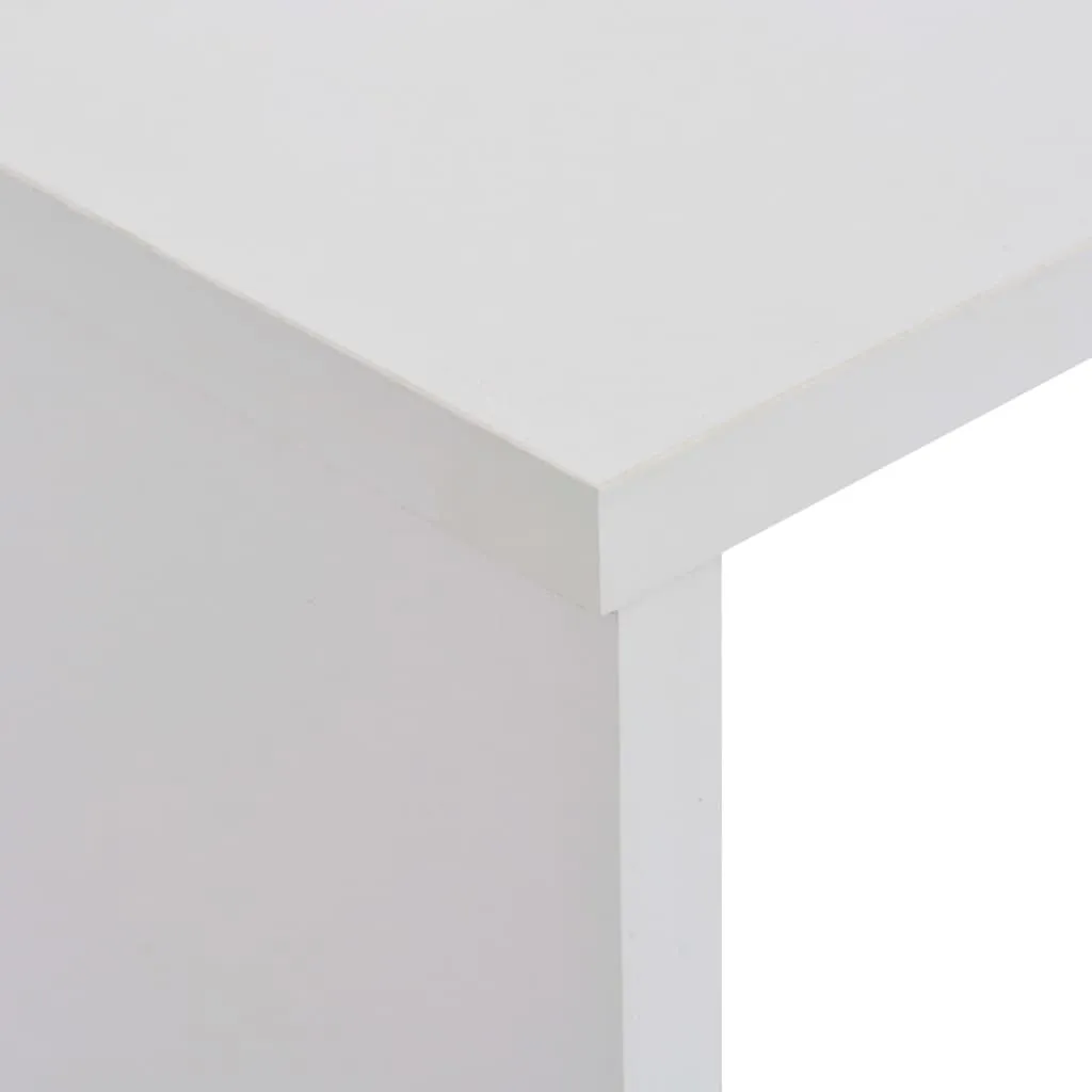 Bar Table with 2 Table Tops White 130x40x120 cm