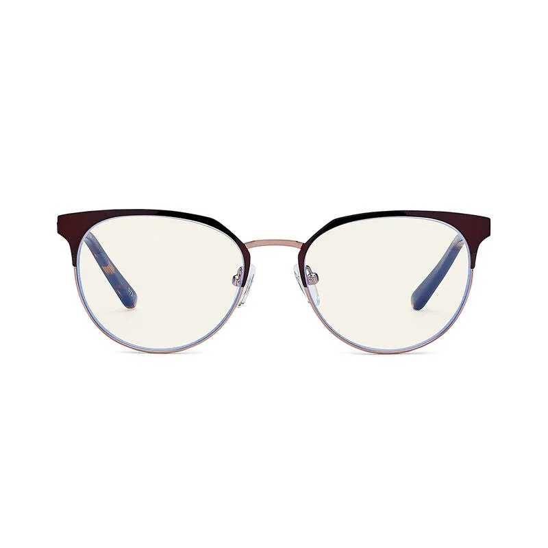 Bolle Safety ROMA - Women ProBlu Clear Lens Brn/Pink Gold Metal Frame W/Tortoiseshell Temple Tips -(PRBROMA200)