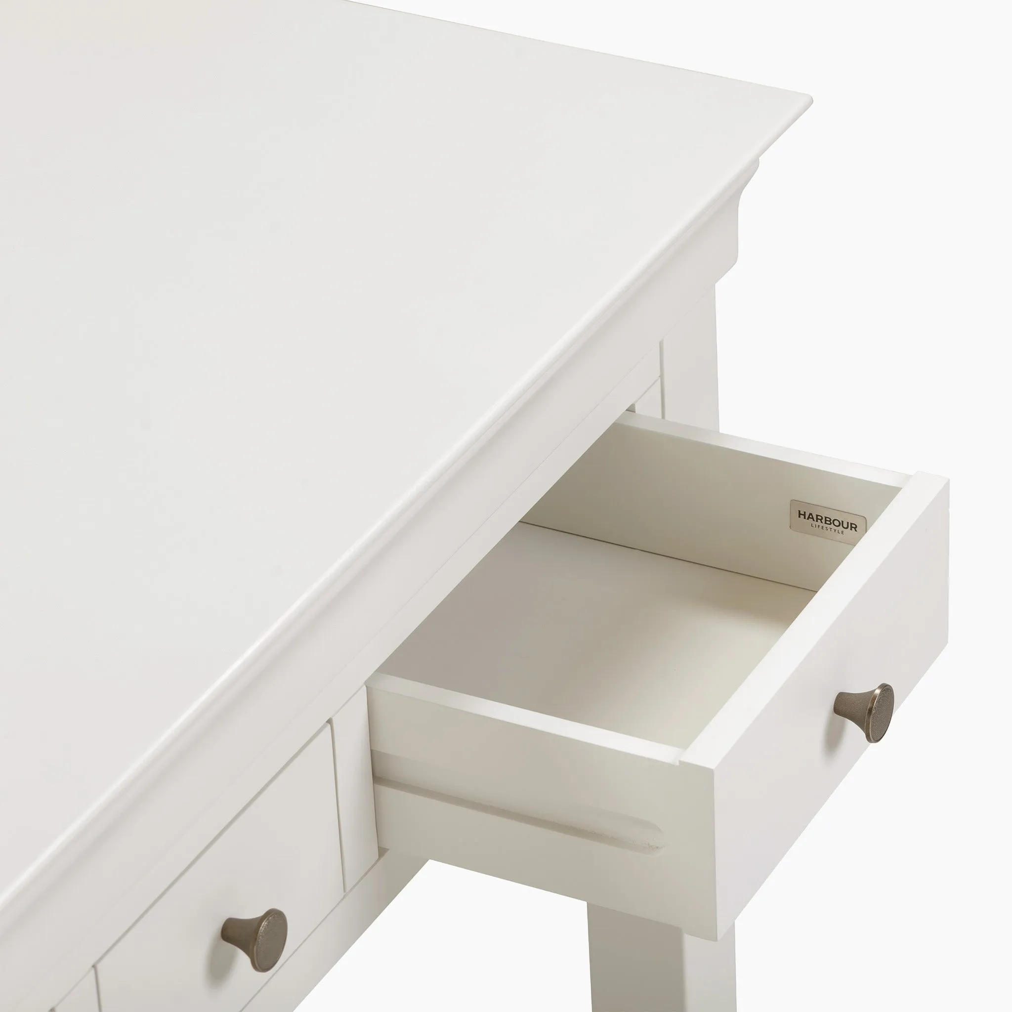 Chalbury Console Desk in Warm White