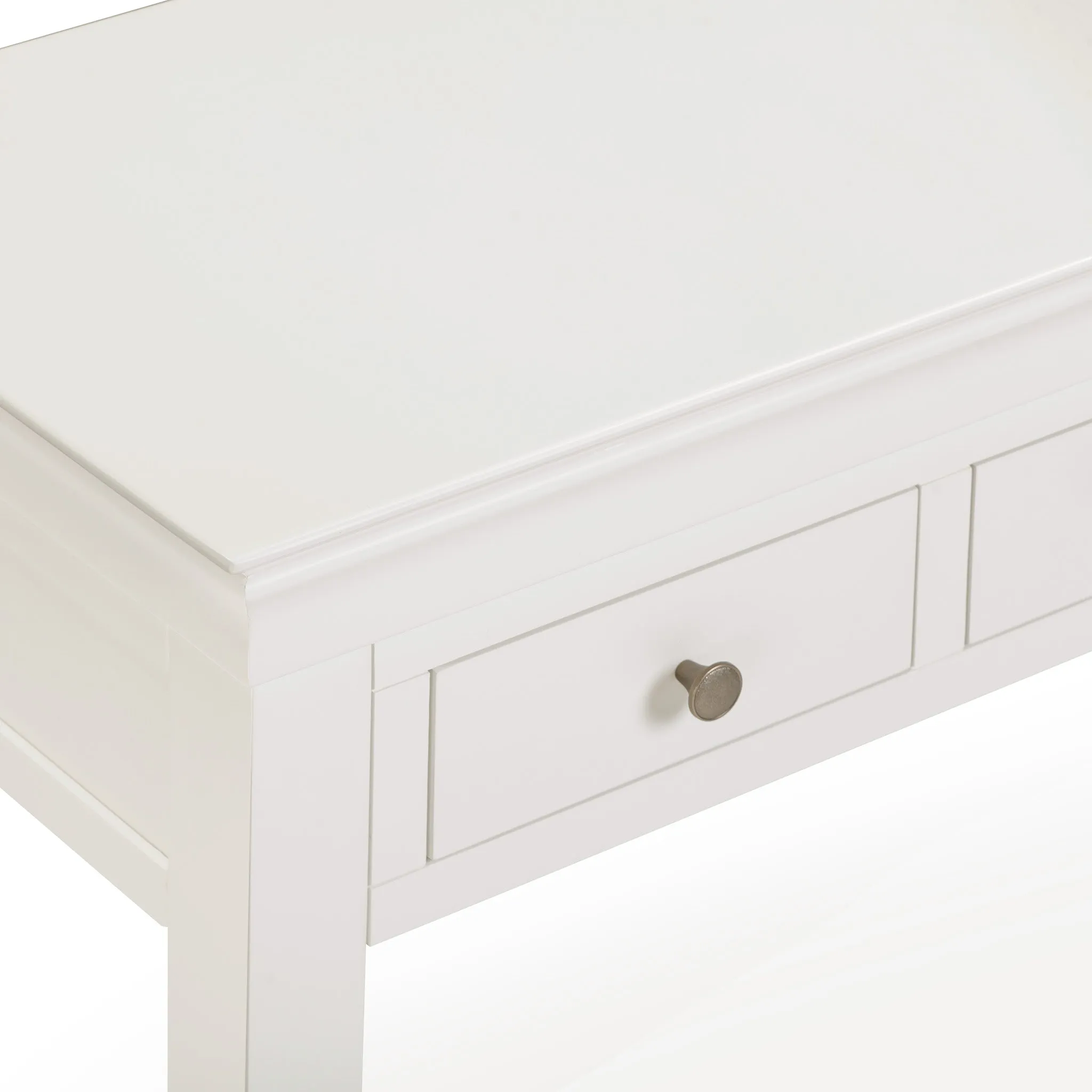 Chalbury Console Desk in Warm White
