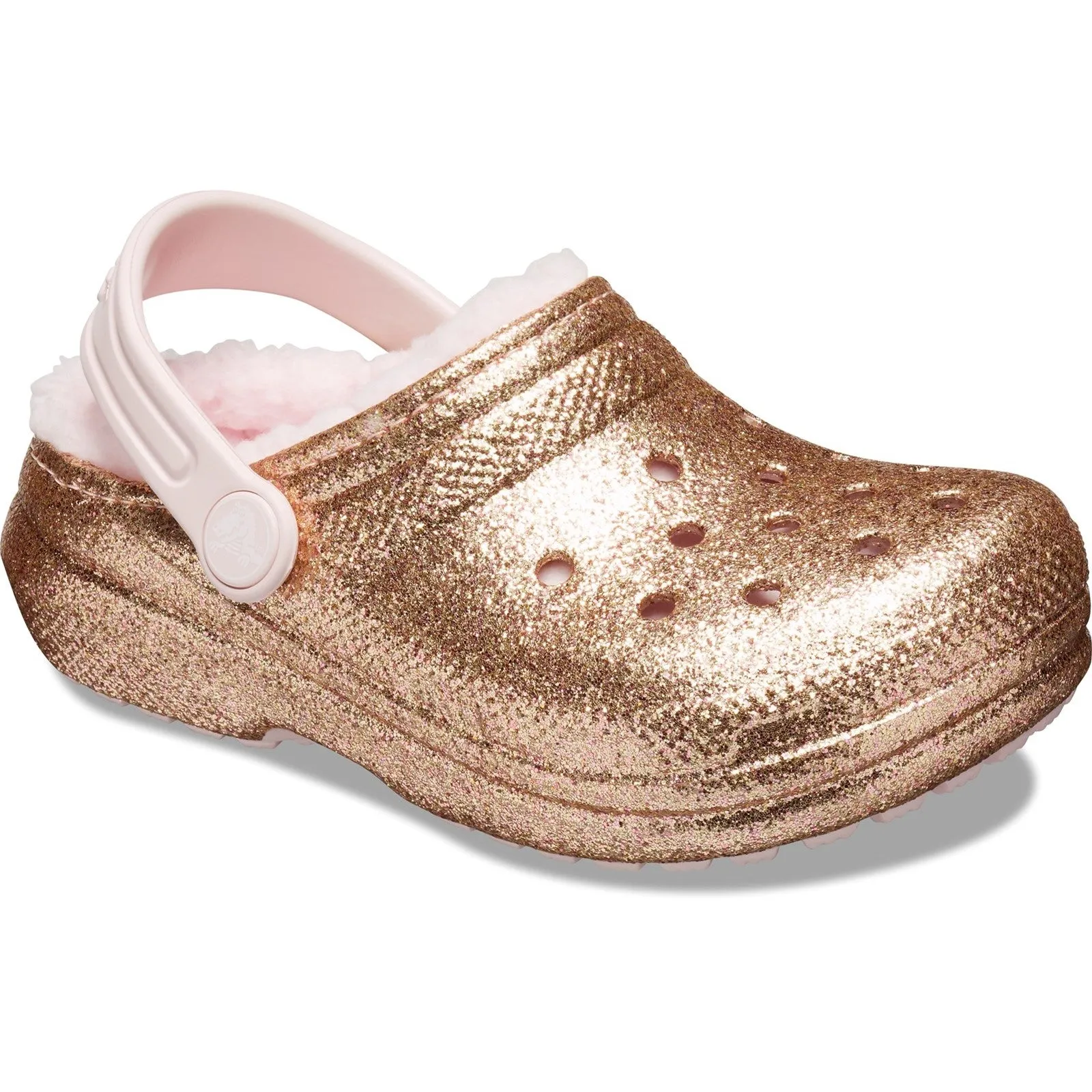 Crocs Toddlers' Classic Glitter Lined Clog Sandals