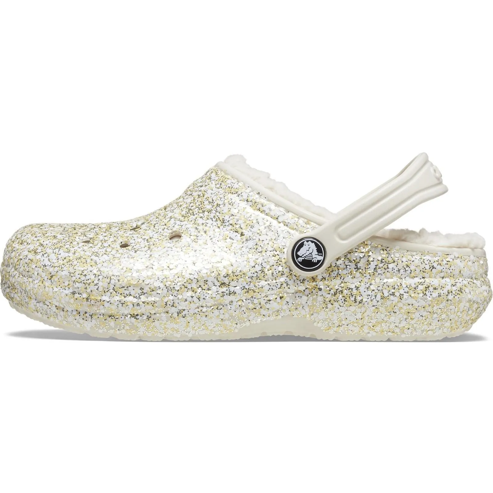 Crocs Toddlers' Classic Glitter Lined Clog Sandals