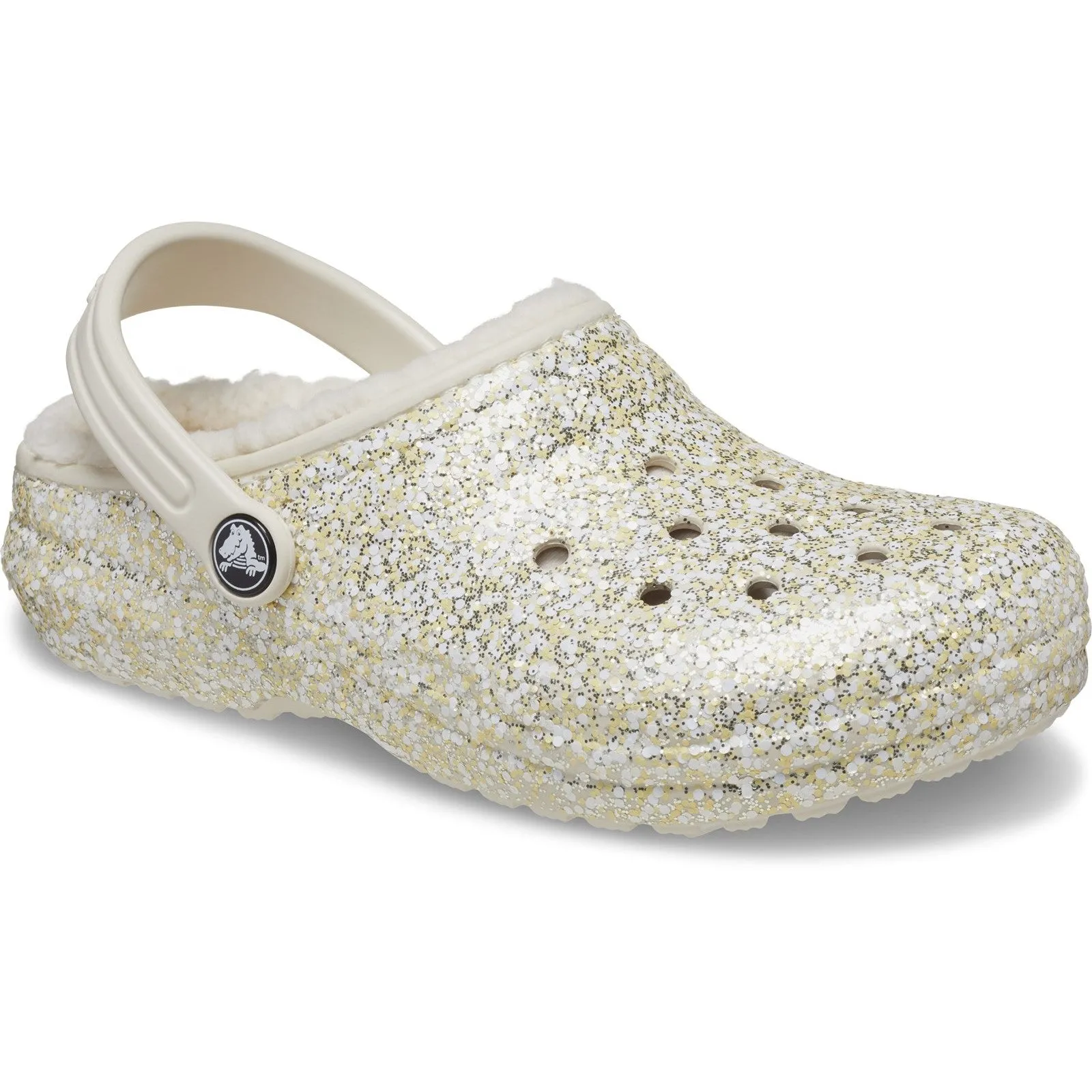 Crocs Toddlers' Classic Glitter Lined Clog Sandals