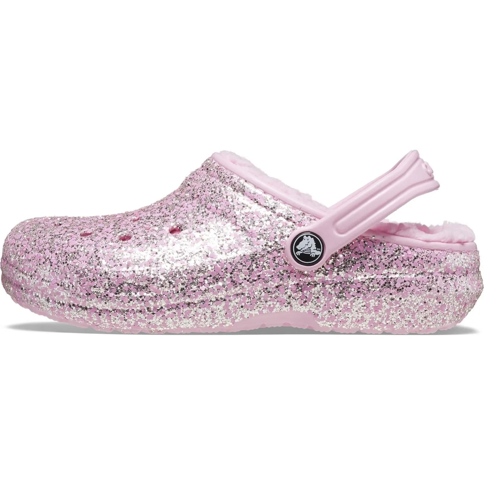 Crocs Toddlers' Classic Glitter Lined Clog Sandals