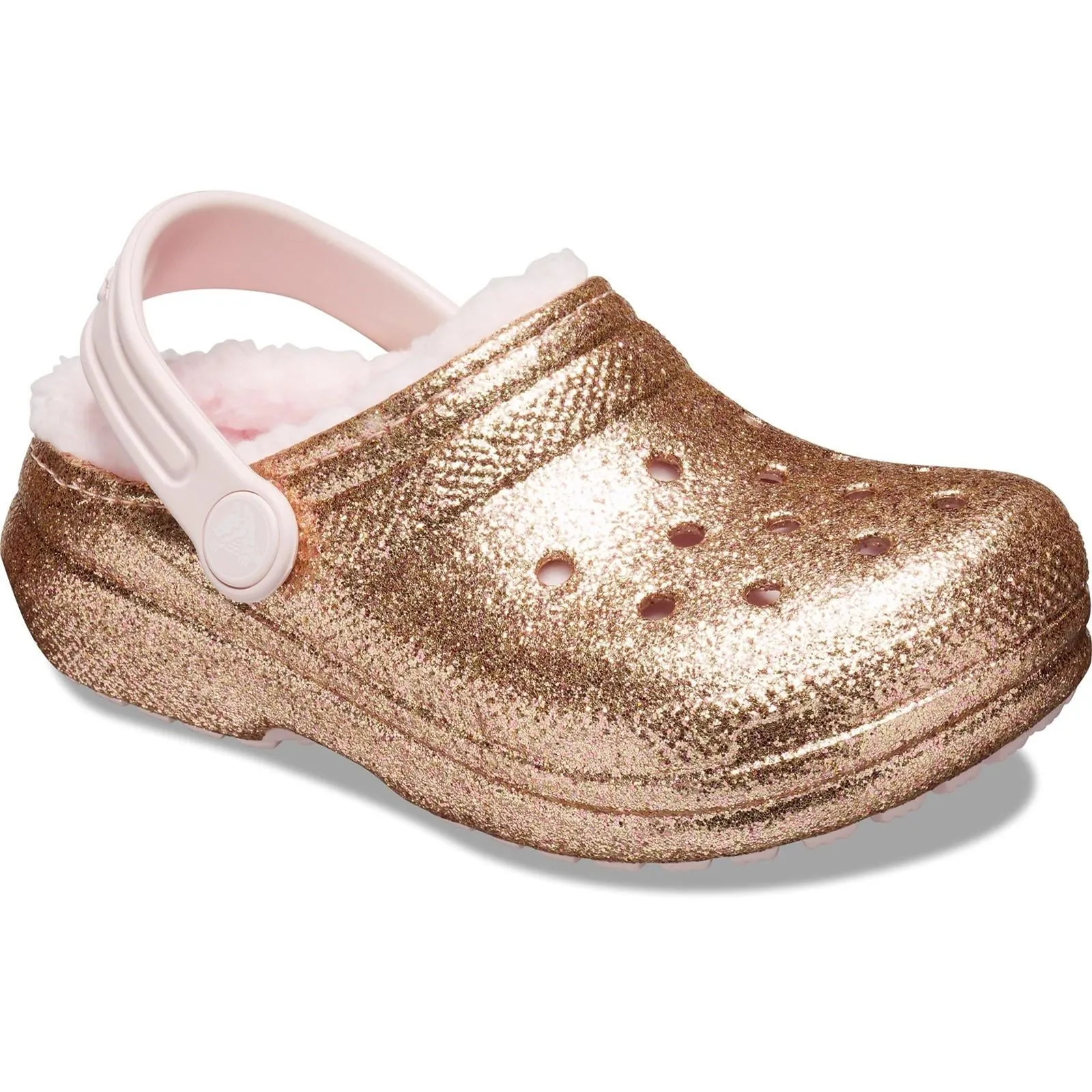 Crocs Toddlers' Classic Glitter Lined Clog Sandals
