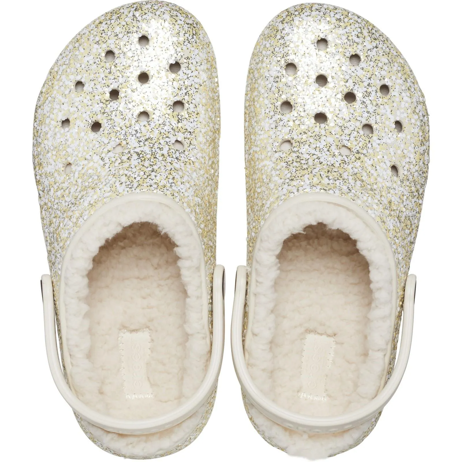 Crocs Toddlers' Classic Glitter Lined Clog Sandals