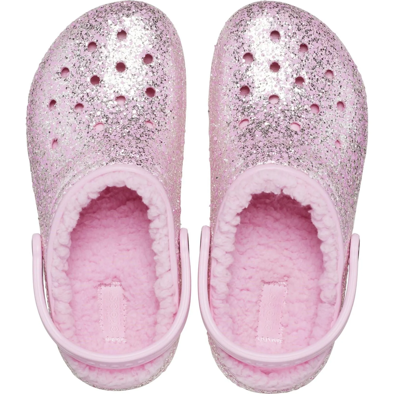 Crocs Toddlers' Classic Glitter Lined Clog Sandals