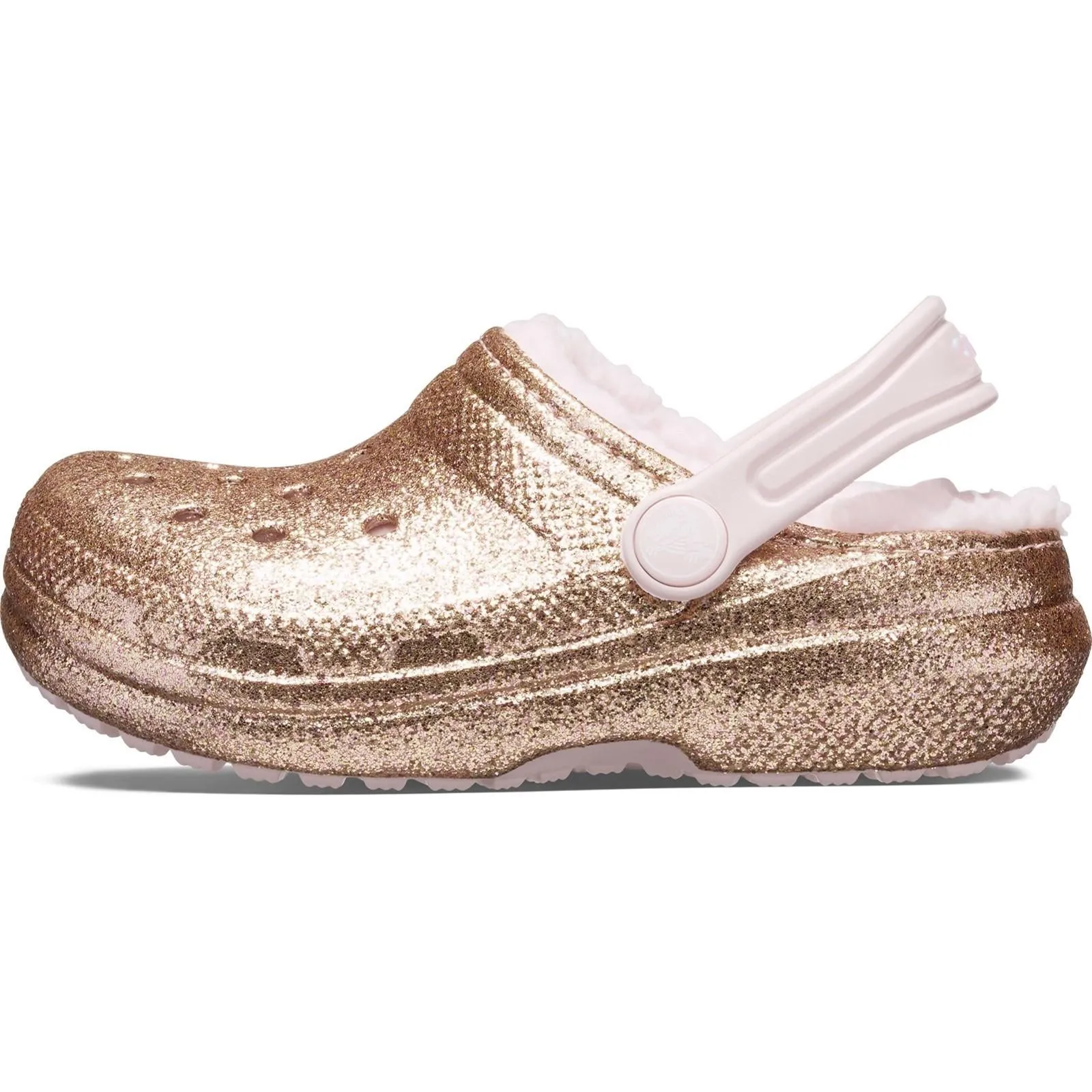 Crocs Toddlers' Classic Glitter Lined Clog Sandals