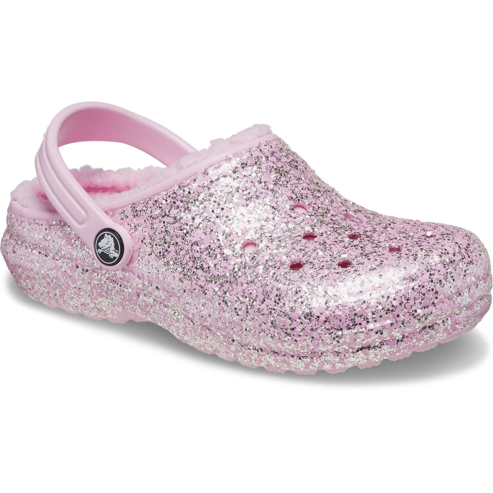 Crocs Toddlers' Classic Glitter Lined Clog Sandals