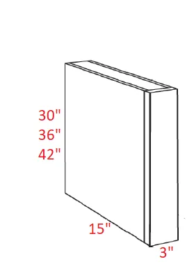 EB22-CLM-36X15 Elegant Dove Assembled Wall Column