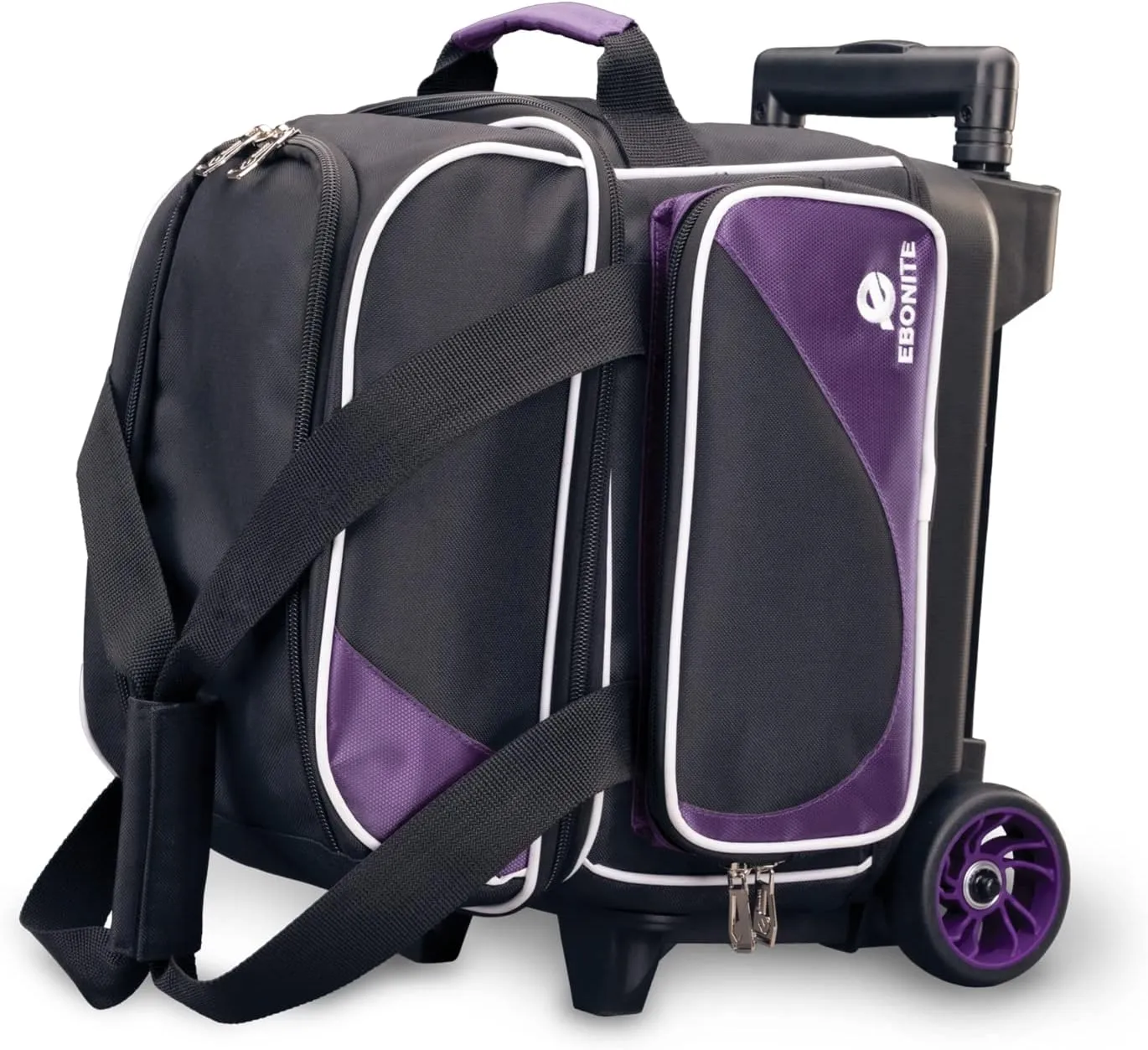 Ebonite Transport Single Roller Bowling Bag - Purple