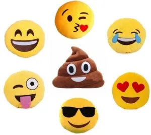 Emoticon Plush Decorative Pillows - Assorted Styles