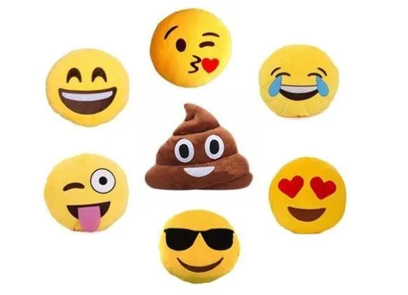 Emoticon Plush Decorative Pillows - Assorted Styles