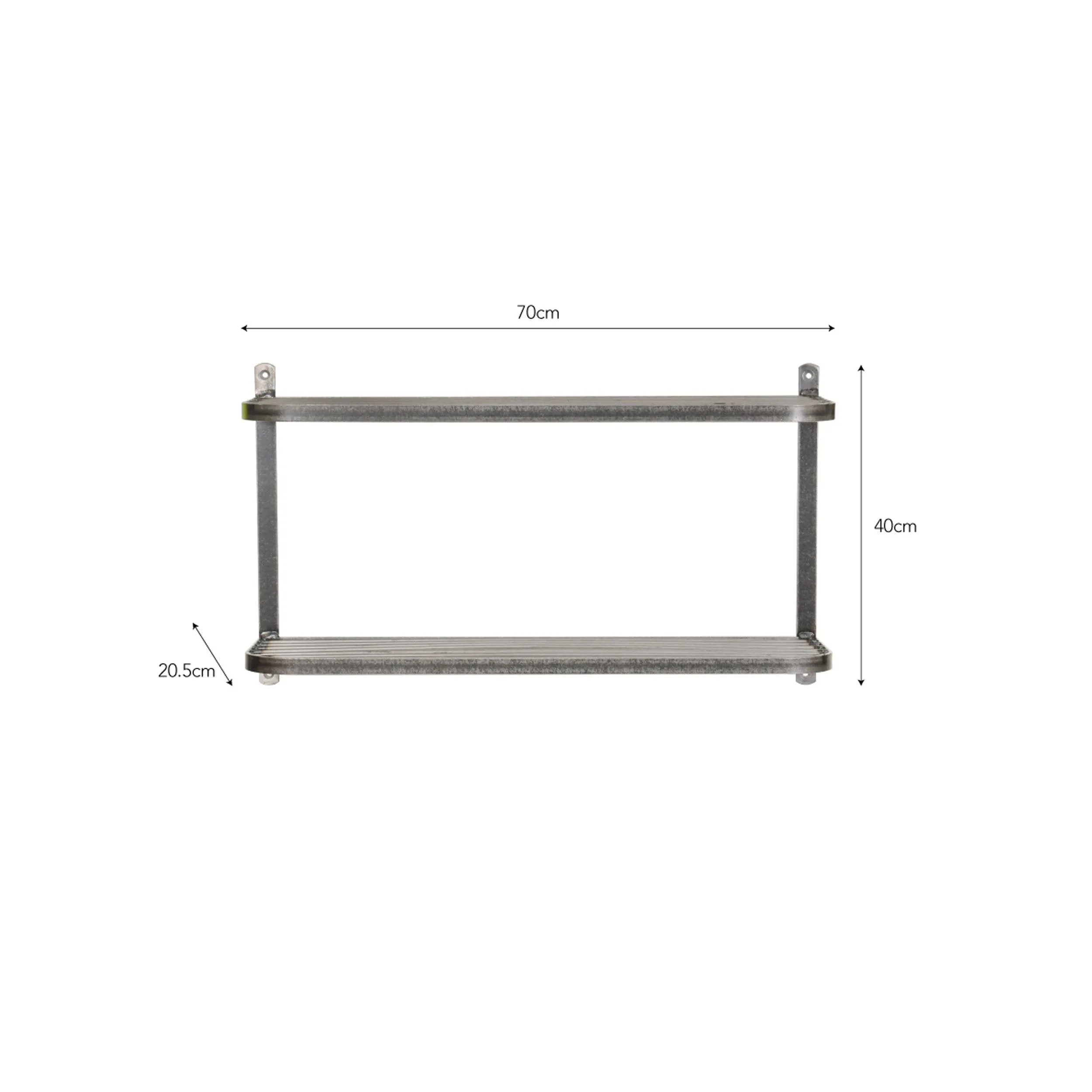 Farringdon Steel Double Wall Shelf