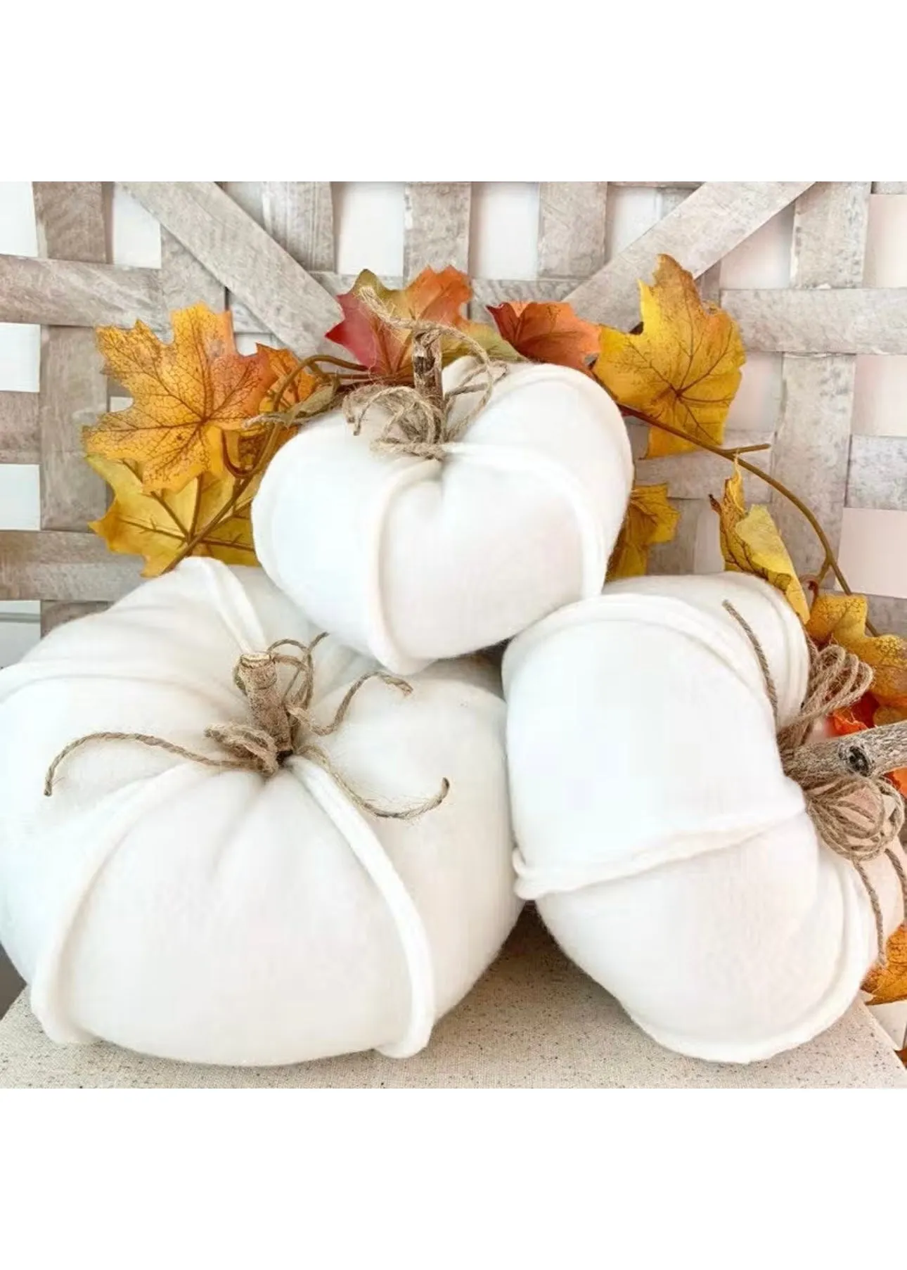 Gingham Fabric Pumpkin