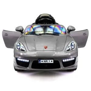 Kiddie Roadster 12v Kids Electric Ride-on Car With R/c Parental Remote | Gray Metallic
