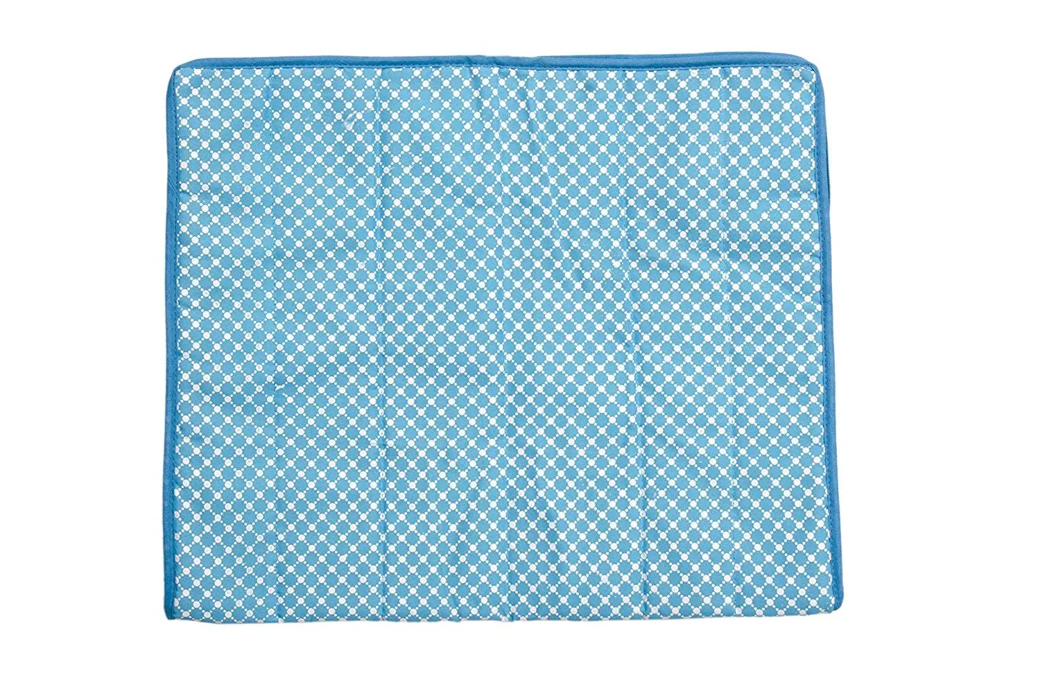 Kuber Industries Polka Dots 3 Piece Hathkadi Print Cotton Saree Cover, Blue