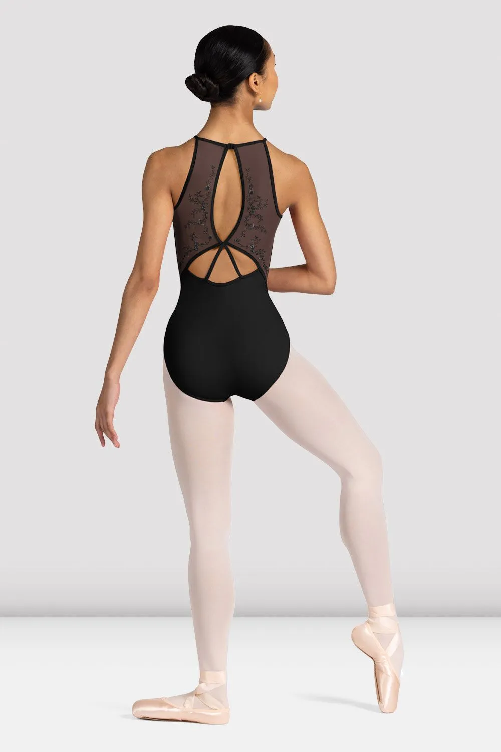 Ladies Cassia Floral Halterneck Leotard