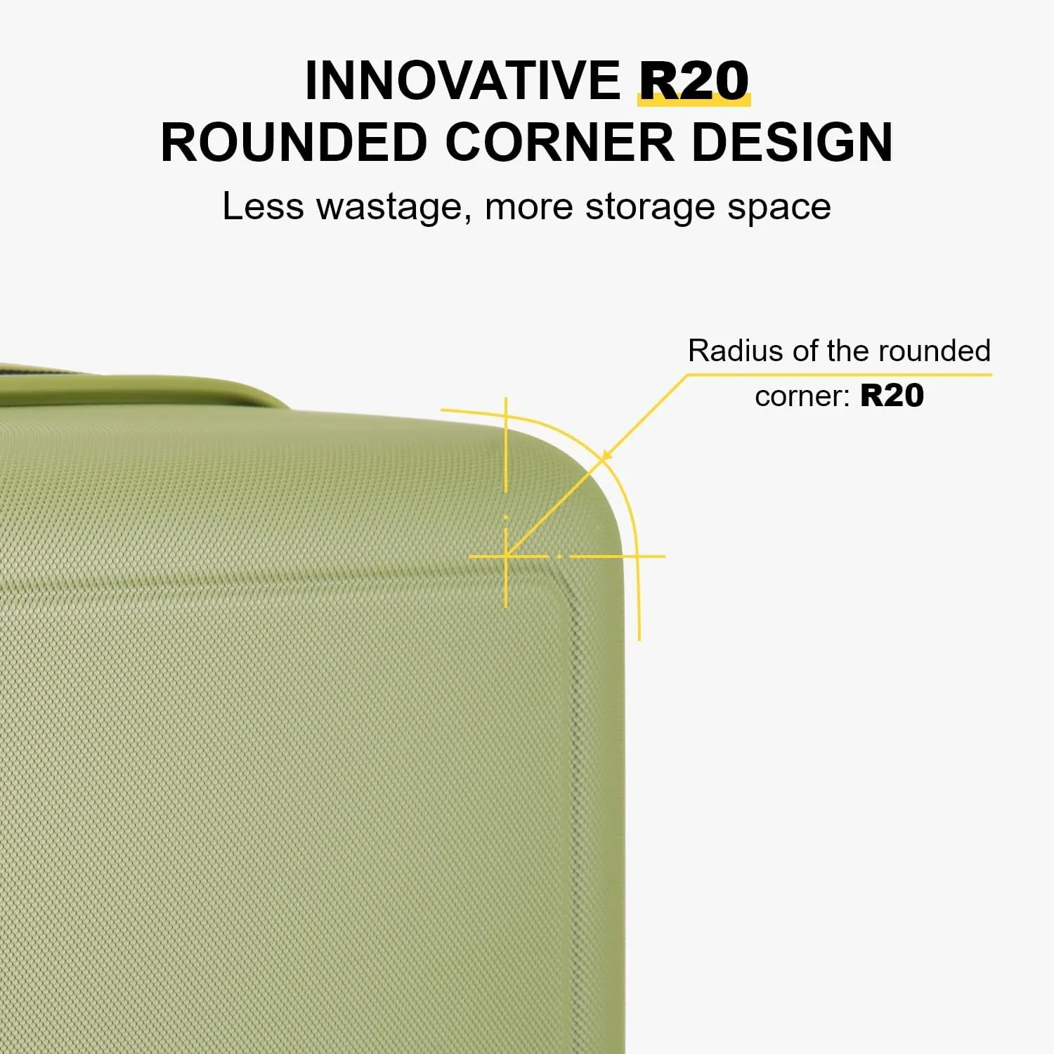 LEVEL8 Carry on Luggage Airline Approved, Small Carry on Suitcases with Wheels, Lightweight Hardside Textured Luggage for Travel, Tsa Approved, 20-Inch, Pickle Green