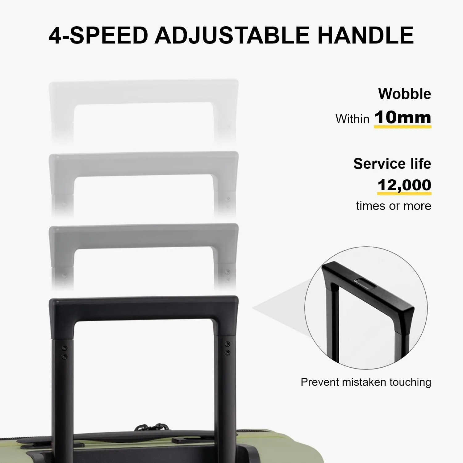 LEVEL8 Carry on Luggage Airline Approved, Small Carry on Suitcases with Wheels, Lightweight Hardside Textured Luggage for Travel, Tsa Approved, 20-Inch, Pickle Green