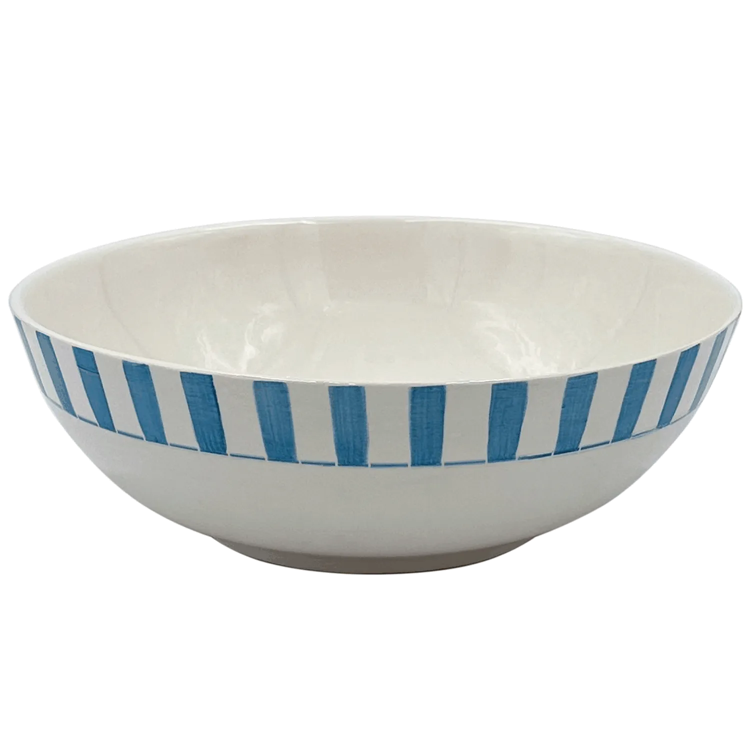 Light Blue Stripes Salad Bowl