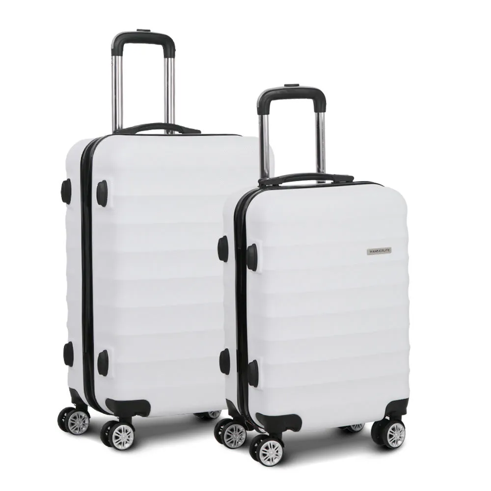 Lightweight Hard Shell Luggage Set, TSA Locks, Dual Wheels - Wanderlite