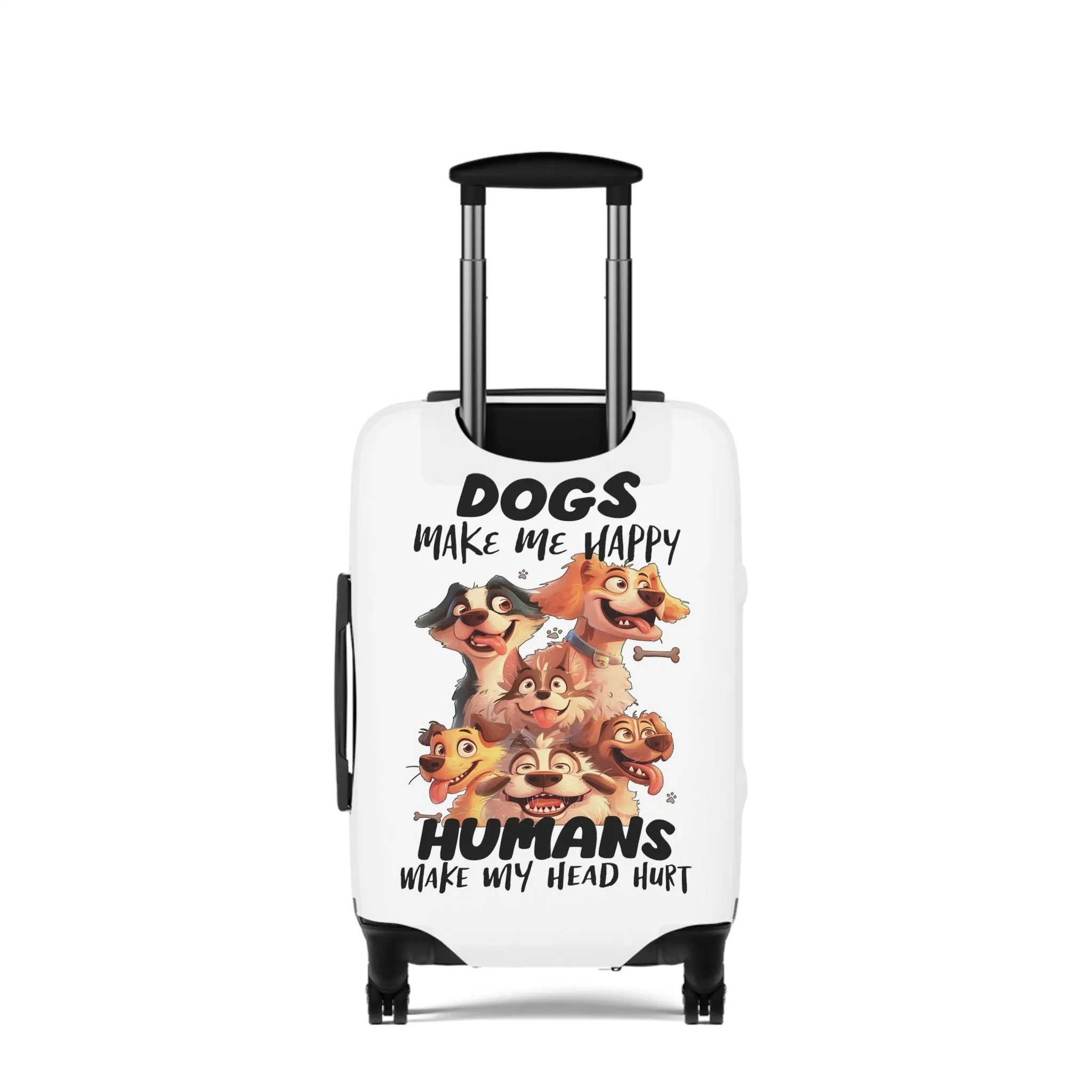 Luggage Cover, Dog, Dogs make me happy, awd-4006