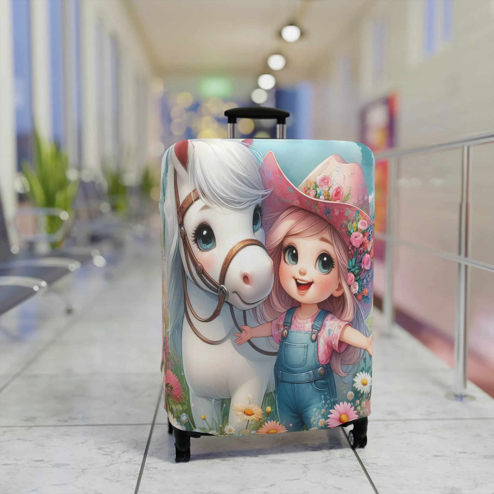 Luggage Cover, Just a Girl who Loves Horses, awd-3070