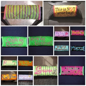 Luggage ID Wraps Set 2 5x7--Set of 14 ITH Designs