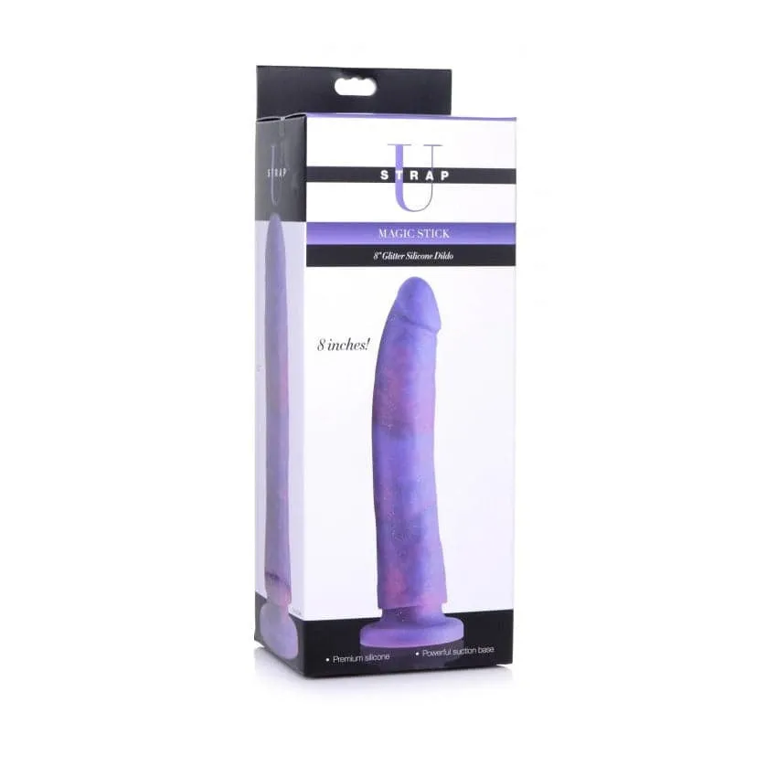 Magic Glitter Silicone Dildo 8 Inch