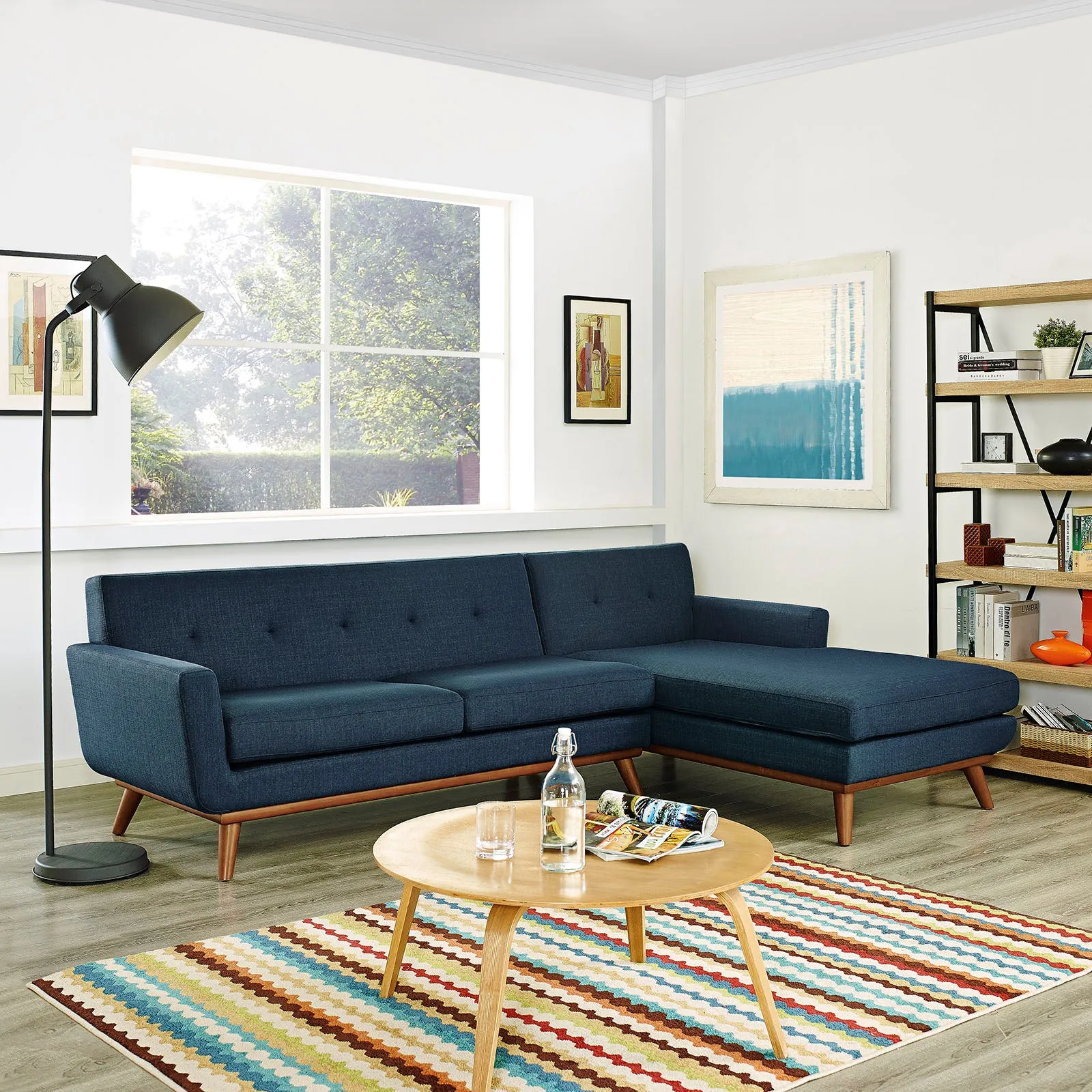 Mid - Century Modern Engage L - Shaped Sectional Sofa - Sectional Sleeper Sofa