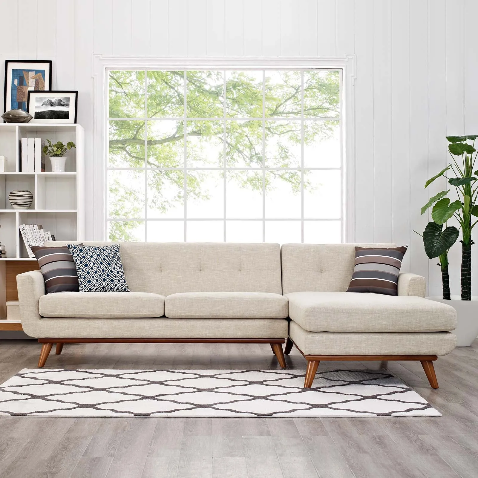 Mid - Century Modern Engage L - Shaped Sectional Sofa - Sectional Sleeper Sofa