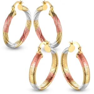 Multi Gold Hoop Earrings - Assorted Styles