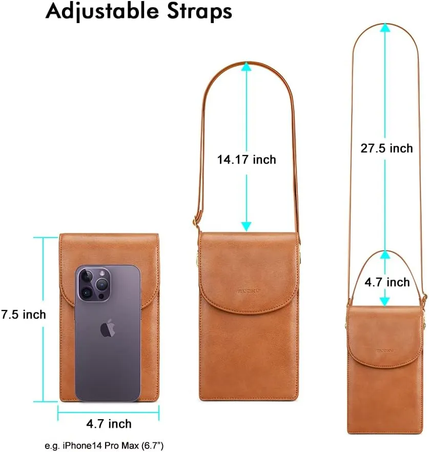nuoku Crossbody Phone Bag for Women, Mini Crossbody Purse, Small Phone Wallet Crossbody with Removable Card Holder