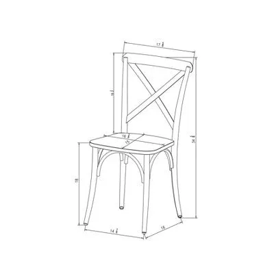 Open Box - Set of 2 Malden French Bistro Dining Chair Black - Threshold