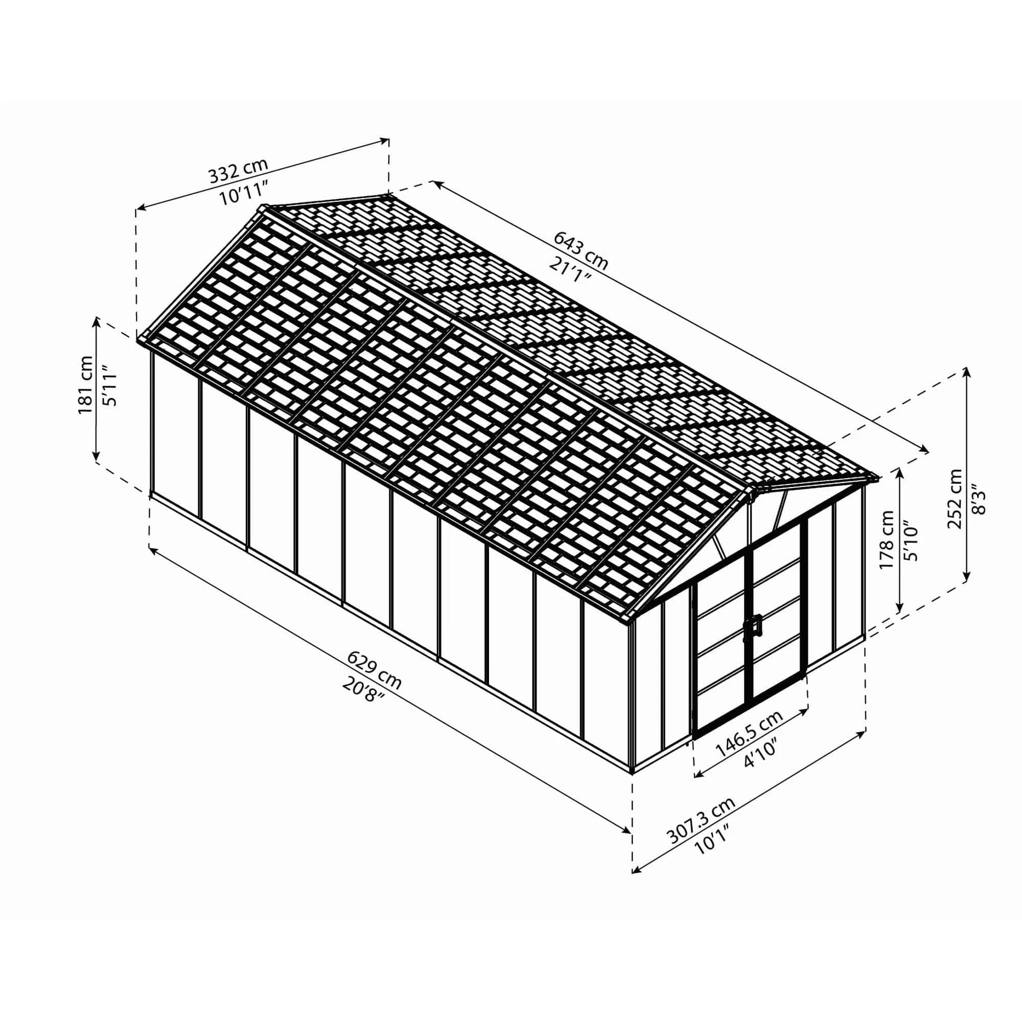 Palram - Canopia | Yukon Polycarbonate Storage Shed