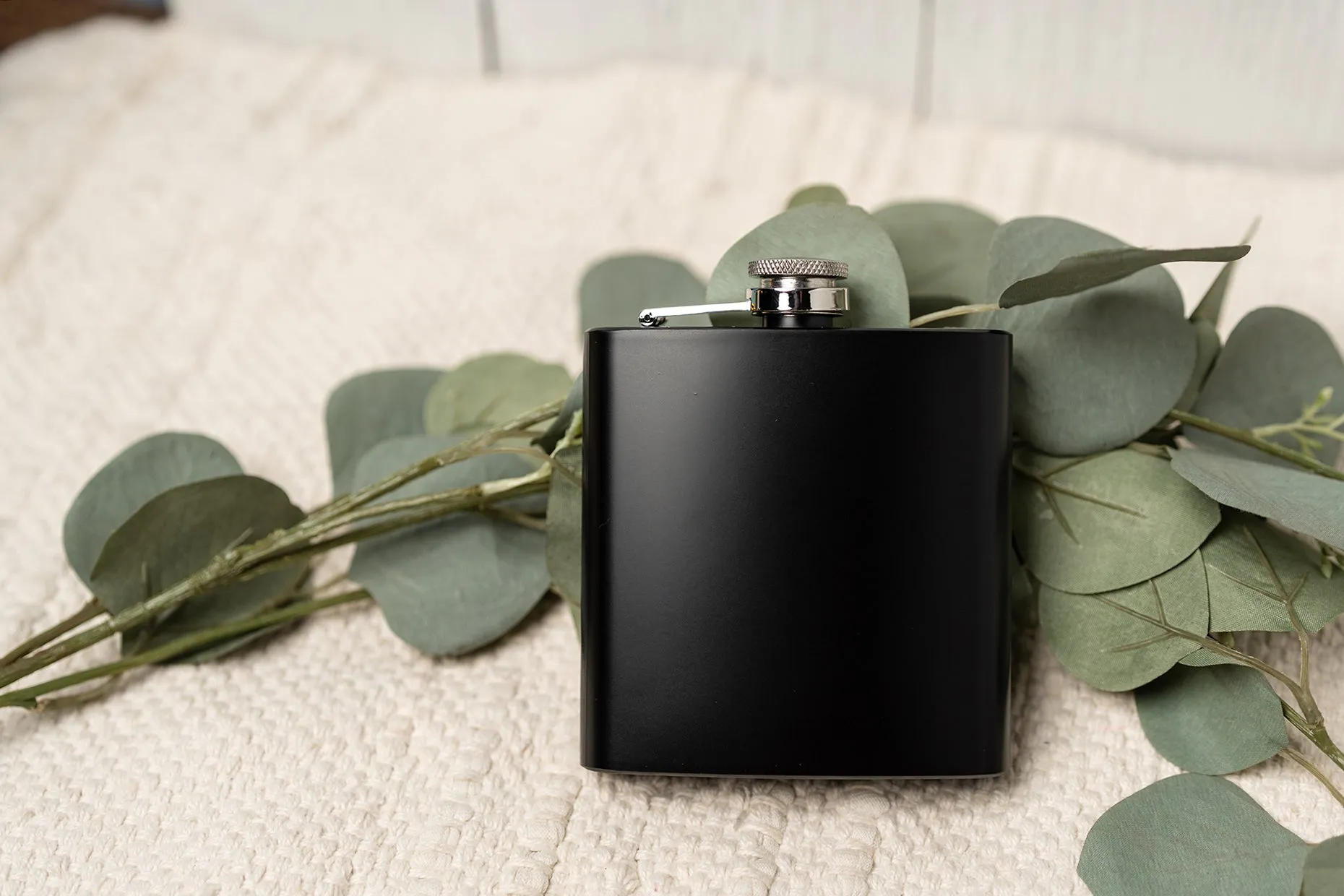 Personalized Awesome Since Birthday Matte Black Flask