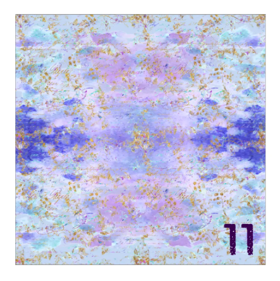Printed Adhesive Vinyl LAVENDER & TEAL FLOWERS Pattern 12 x 12 inch sheet