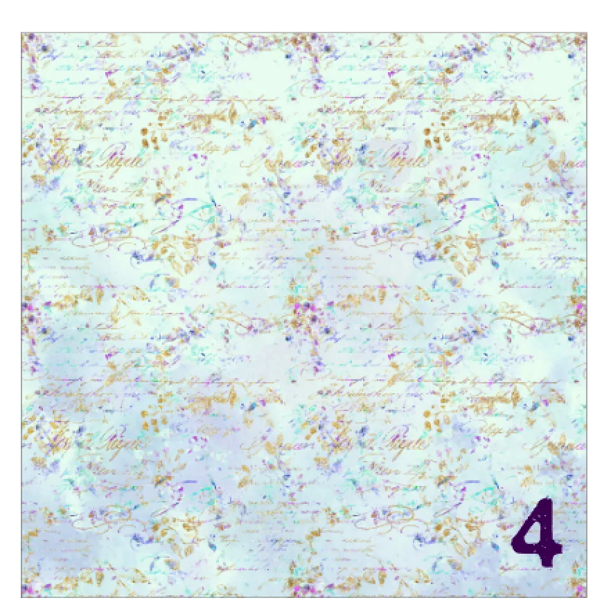 Printed Adhesive Vinyl LAVENDER & TEAL FLOWERS Pattern 12 x 12 inch sheet