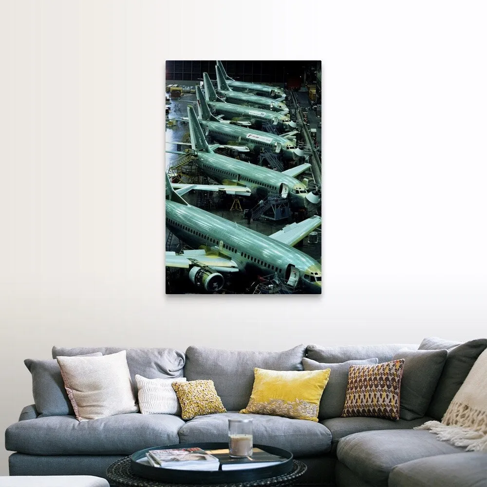 "Aircraft production, Boeing 737 passenger aircraft" Canvas Wall Art